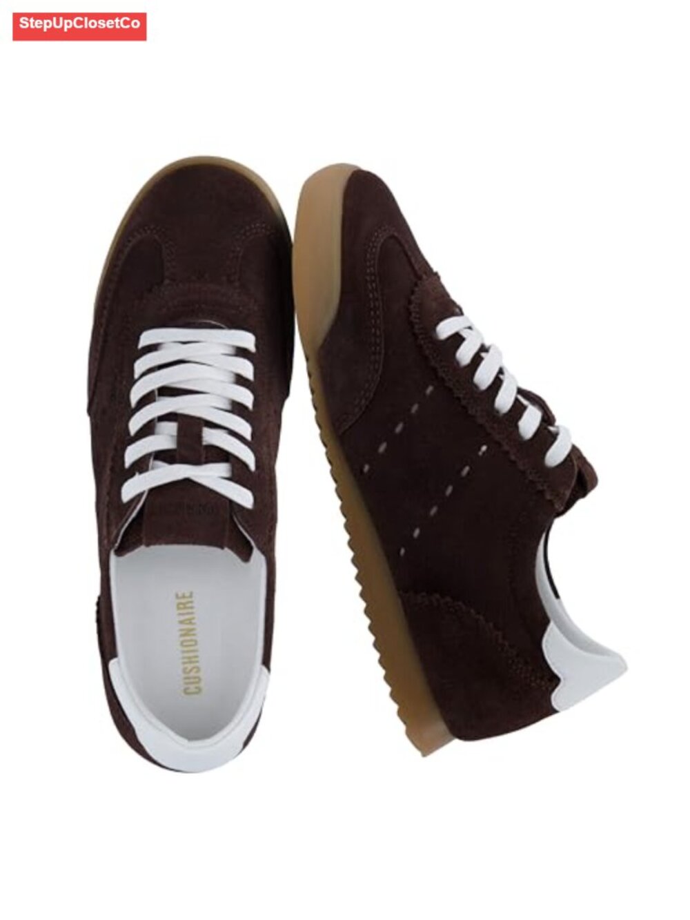 Suede Lace Up Fashion Sneakers Retro Cushioned Insole Casual Shoes